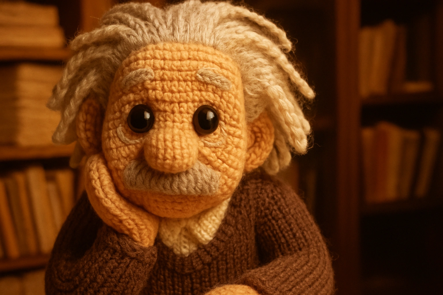 
      Redo this image in the Knitted Toy style,
      yarn loop textures,
      fabric stitch detai