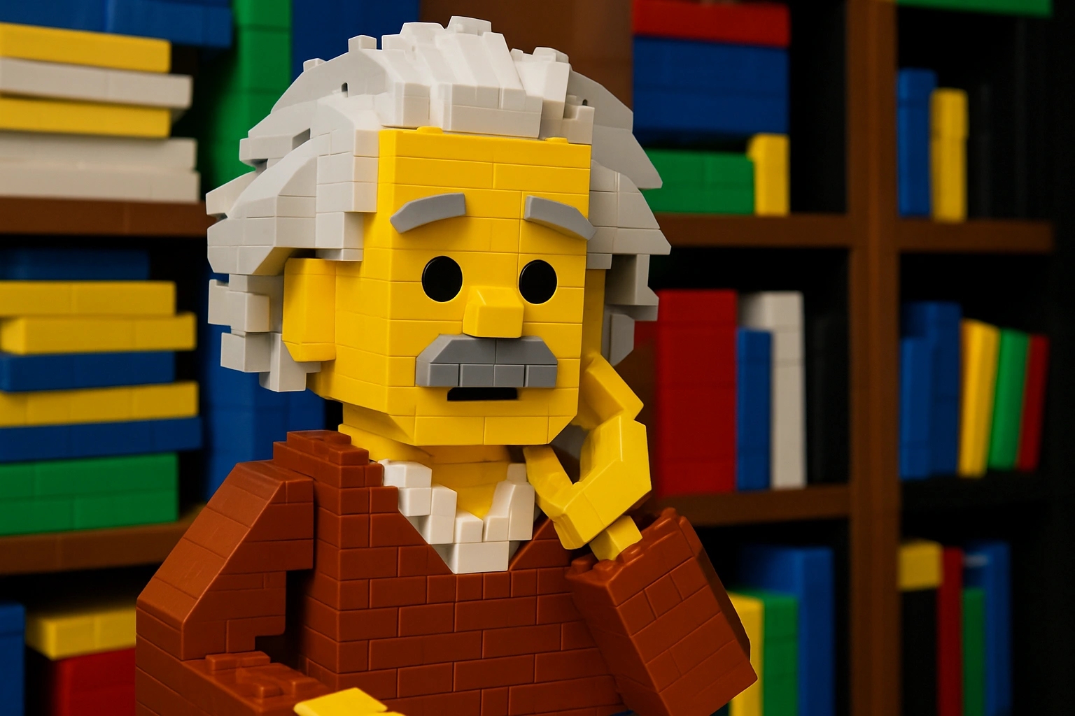 
    Redo this image in the Lego style,
    made entirely of plastic bricks,
    blocky shapes, visi