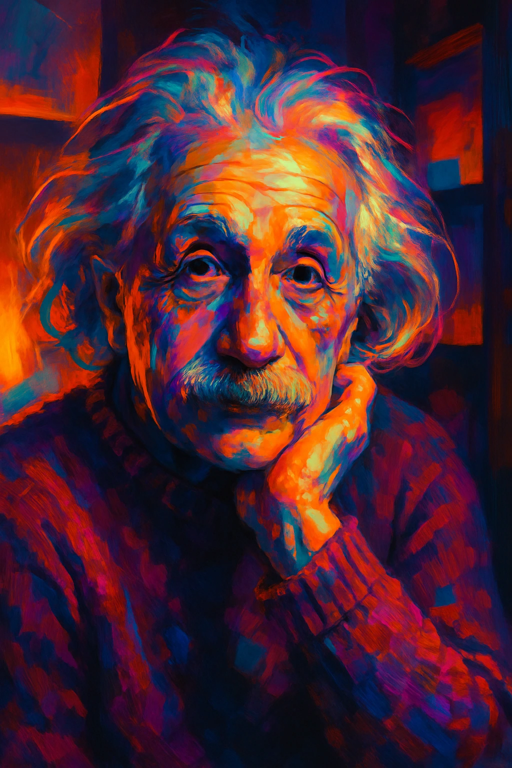 
      Redo this image as a contemporary art-style portrait with modern artistic interpretation and 