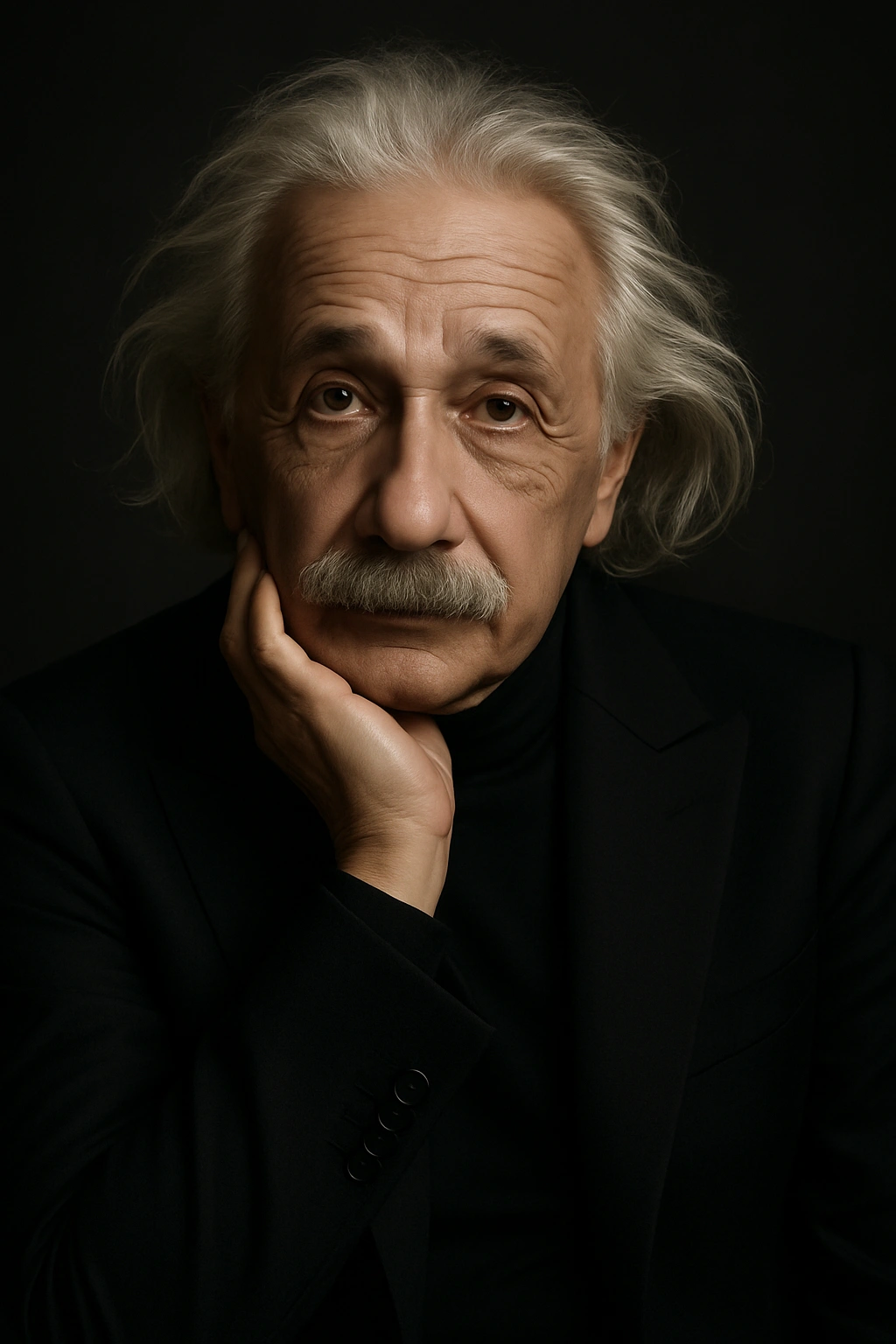 
      Redo this image as a highly realistic, professional studio portrait with high-fashion editori