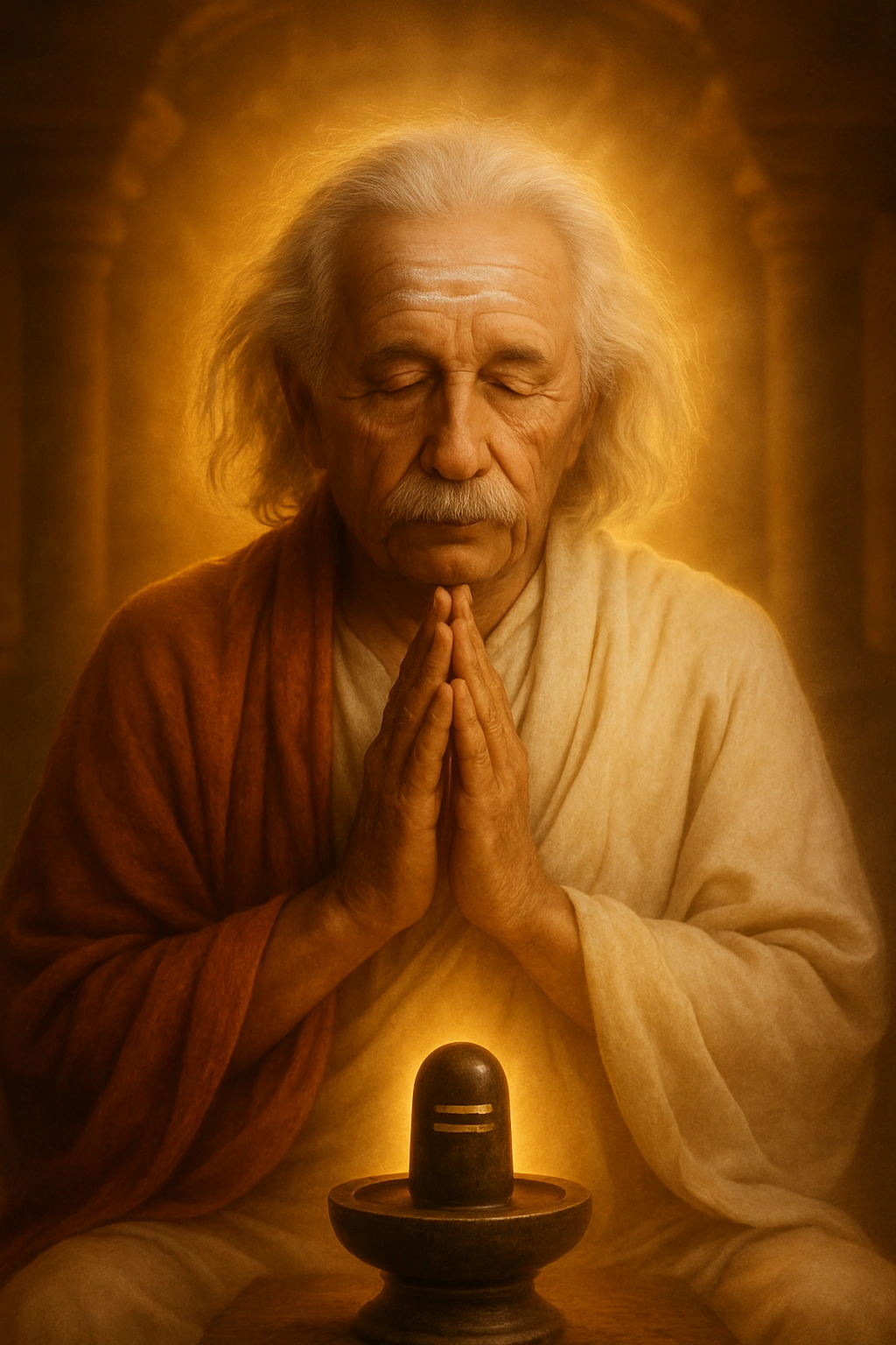 
      Redo this image as a highly detailed, photorealistic spiritual portrait showing the subject i